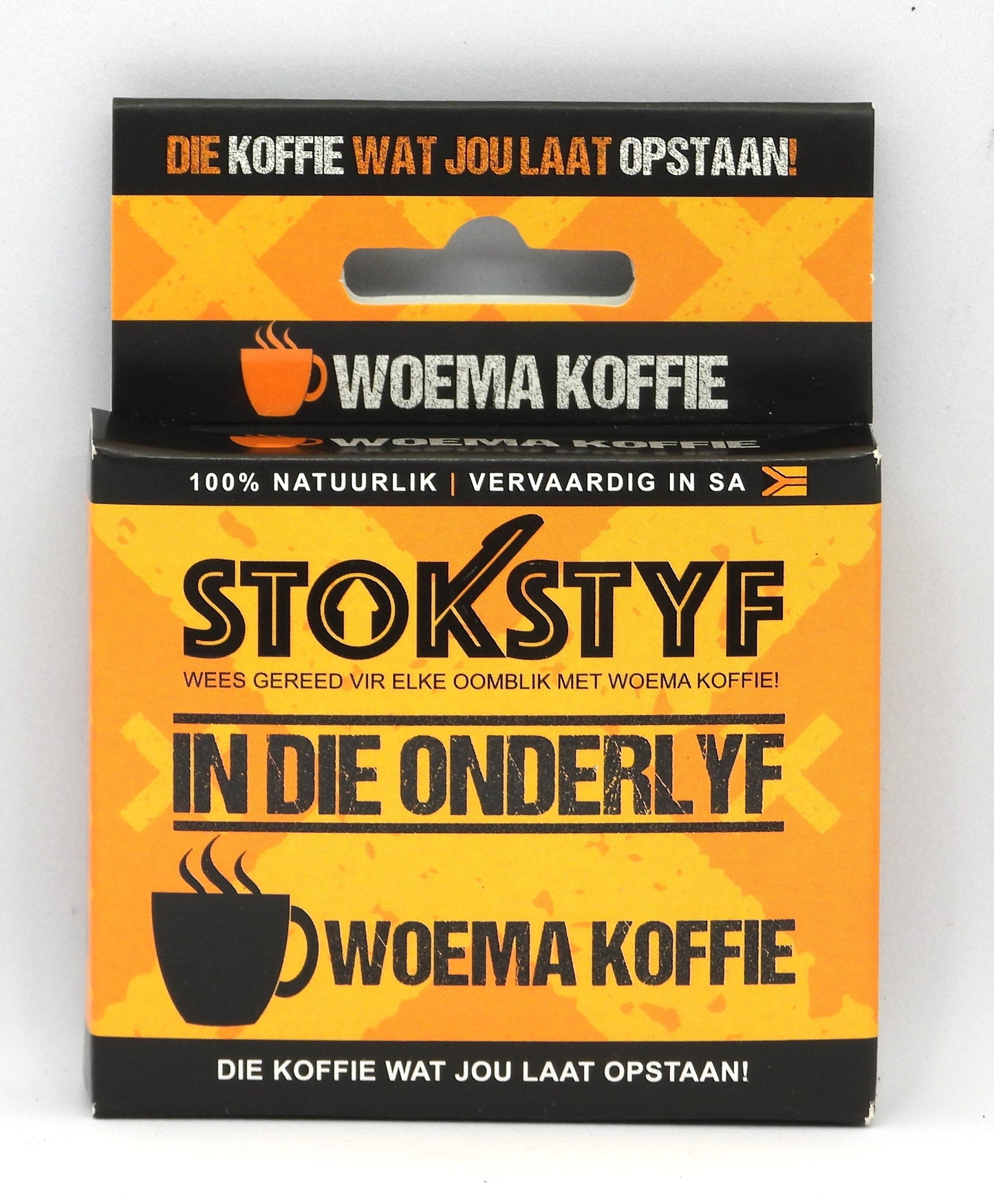 Stokstyf Woema Koffie (3 opsies)