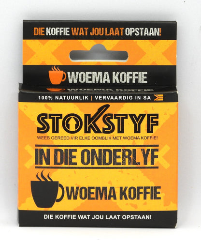 Stokstyf Woema Koffie (3 opsies)