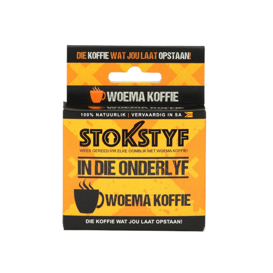 Stokstyf Woema Koffie (3 opsies)